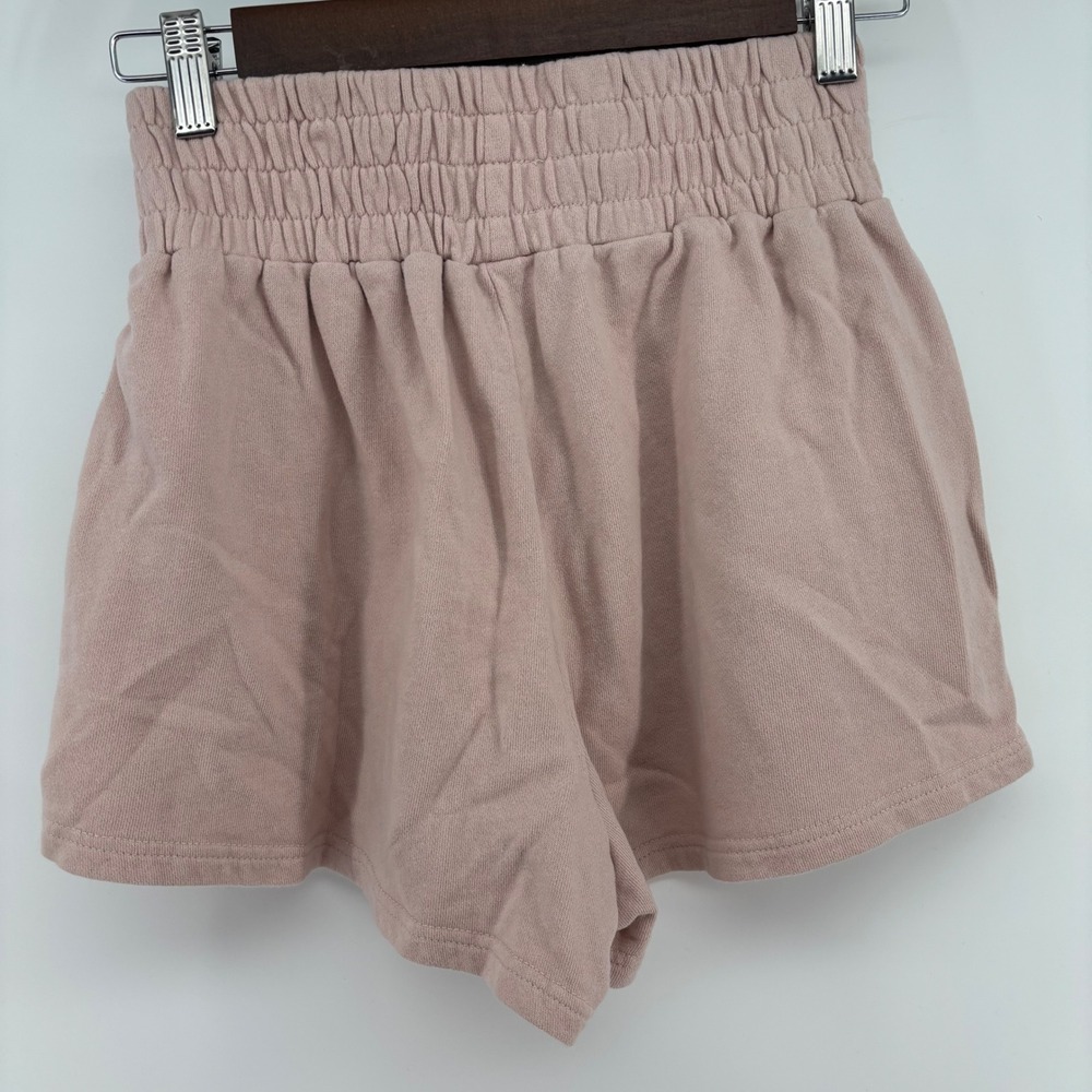 YoungLA Sweat Shorts Women S Dusty Rose Excellent High Waisted Cotton Balletcore - Picture 8 of 8